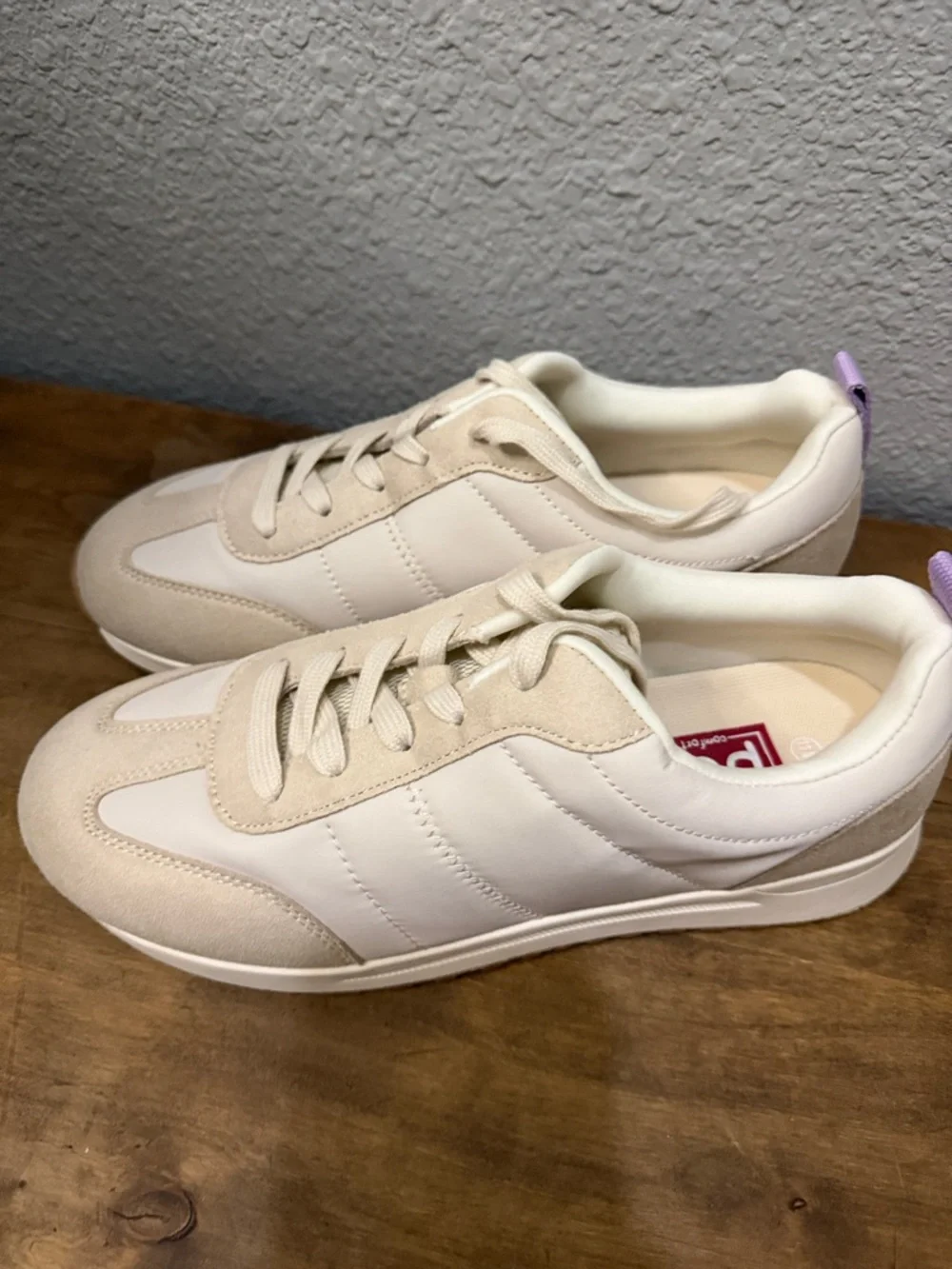 POP Solanas Casual Women's Cream & White Sneakers size 11 NEW - Picture 4 of 7